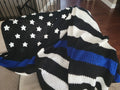 Thin Blue Line Flag Blanket (Police & Law Enforcement)
