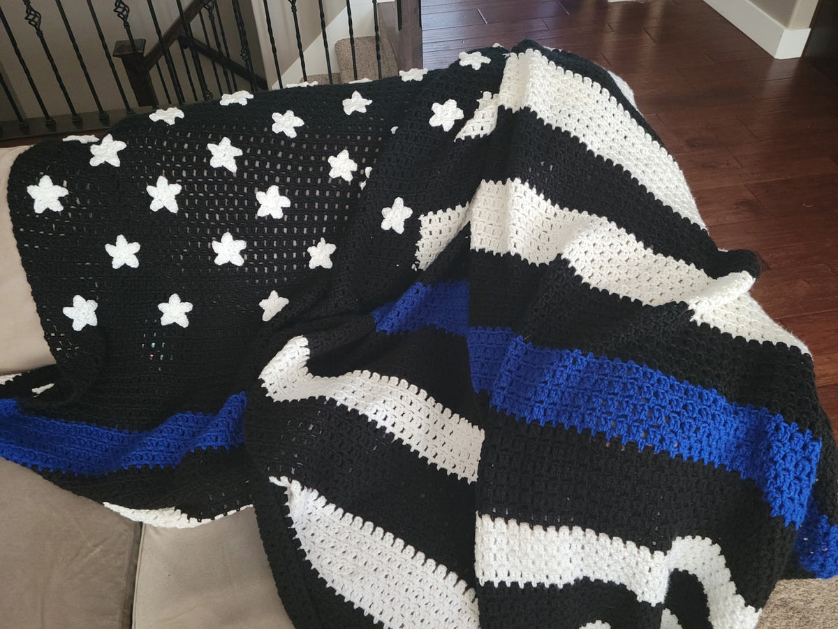 Thin Blue Line Flag Blanket (Police & Law Enforcement)